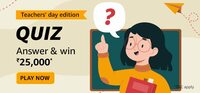 Amazon Teacher's Day edition quiz answer & win Rs.25000