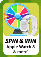 Amazon september edition spin and win apple watch 8 & more 