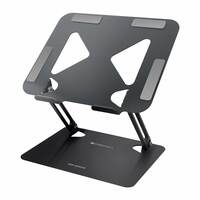 ZEBRONICS NS3000 Laptop Stand Featuring Foldable Design, Anti-Slip Silicone Rubber Pads, Multi-Angle Adjustment Levels, Easy to Carry, Support Maximum of 5Kgs Weight Table top