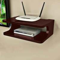 Dime Store Set top Box Stand | WiFi Router Holder Wooden Wall Shelves | Setup Box Stand for Home | Wall Mount Stylish WiFi Router Holder TV Cabinet Living Room Furniture