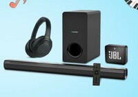 Mega Music Fest - Up to 75% off Headphones Party Speakers & Soundbars