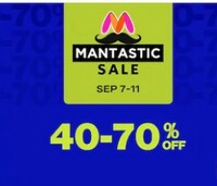 Myntra Mantastic Sale - Get 40-70% Off on Selected Brands & Styles