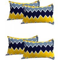 Supreme Home Collective Beautiful Printed Microfiber Pillow Cover (Pack of 4 Pillow Covers)….
