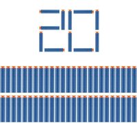 VGRASSP Soft Foam Suction Bullets Darts for Toys Guns -Sticky Safe Bullets Compatible with Nerf N-Strike and Blaze Storm Blaster Guns (Pack of 20 Bullets)