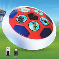 ToyMagic Paw Patrol Chase USB Rechargable Hover Football|Indoor Floating LED Light Soccer Ball|Air Football Disc with Soft Foam Bumpers|Glide on All Floor Types|Birthday Gift for Kids 3+|Made In India