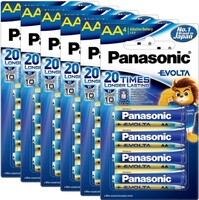 Panasonic Evolta AA Alkaline 1.5V Battery, 20 Times Longer Lasting Than Standard zinc Carbon Batteries,Anti-Leak Seal,Protects Power for up to 10 Years-Pack of 24