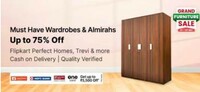 Grand furniture sale Upto 75% off + Extra upto ₹5,500  Bank offers  ( 8-10 sep)