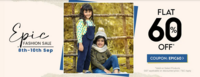Firstcry-Flat 60% Off* on Select Fashion Range - EPIC Fashion Sale