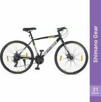 Lifelong Chaze by Milind Soman BGX 20 700C with Dual Disc 21 Speed 700C T Hybrid Cycle/City Bike  (21 Gear, Black)