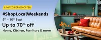 Amazon Local Shop Weekends Sale up to 70% off + Extra Bank offers | 09th -10th September