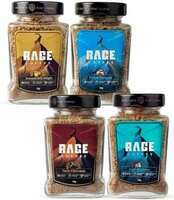Lowest.   RAGE Gift Box of 4 Flavours - Hazelnut, Chocolate, Caramel, Butterscotch Instant Coffee (4x50g, Hazelnut Flavoured)
