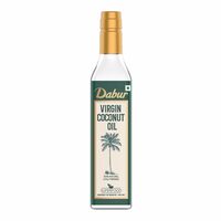 Dabur 100% Natural, Cold Pressed Virgin Coconut Oil | Unrefined, No Trans Fat, 60% MCT | Anti-spillage bottle - 500ml [Apply 10% Off Coupon]