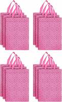 Limited-time deal: Kuber Industries Floral Carry Bags ( Pack of 12) with Handles|Non Woven Tote Bag