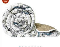 Deal of the day: Divine Casa Microfibre Mild Winter 110 GSM Printed Reversible Single Bed Quilt Comforter Blanket - (Beige and Brown)