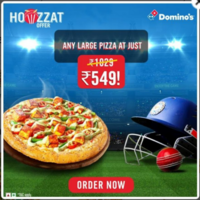 Domino's App: Get any LARGE PIZZA at FLAT 549 Rs.