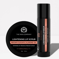 The Man Company Lightening Lip Balm & Lip Scrub Combo