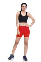Laasa Women's Solid Inner & Outer Wear Active Hot Shorts
