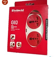Goldmedal 240V Gio 2 Pin 2.5 Mtr Cable Extension Cords (White And Red) 