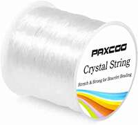 Paxcoo 0.8mm Elastic String, Stretchy Bracelet String Crystal String Bead Cord for Bracelet, Beading and Jewelry Making (120m) [Apply ₹10 off Coupon]