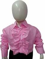 BookMyCostume Pink Frills Shirt Kids Fancy Dress Costume 12-14 years