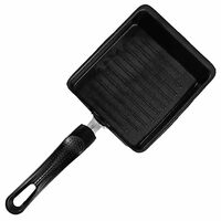 Kitchen Chef® Non Stick Aluminium Square Small Grill Pan 14 cm Gas Stove Compatible Only