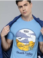 Levis Men Blue Solid Pure Cotton Applique Casual T-shirt & More