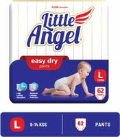 Little Angel Easy Dry Diaper Pants with 12 hrs absorption Large Size, 9-14 Kgs - L  (62 Pieces)
