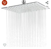 Gesto Chrome Finish Ultra Slim Stainless Steel 6 INCH Overhead Shower For Bathroom Without Arm 