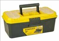 Limited-time deal: STANLEY 1-71-948 13'' Organised Maestro Heavy-Duty Portable Plastic Essential Toolbox with Clear Top Lid and Removable Tray Compartment for Easy & Convenient Storage, 1 Year Warranty, YELLOW & BLACK 