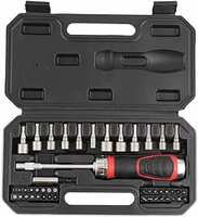 AGARO Screwdriver bits Set (46-Pieces), Red & Black (33517)