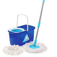 Kleeno by Cello Easy Clean Spin Mop Bucket with 2 Refill, 360