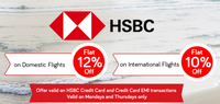 Yatra- Flat 12% Off on Domestic Flights & Flat 10% Off on International Flights on HSBC Bank Offers