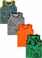 Luke and Lilly  Boys Printed Cotton Blend T Shirt  (Multicolor, Pack of 4)