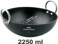  VeerEnterprises Ms Pure Iron / Loha Deep Frying 11 Inches Kadhai 27.5 cm diameter 2.25 L capacity on Flipkart
