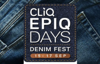 Cliq Epiq Days Denim Fest (15-17 sep) Upto 70% off + Extra 10% with code