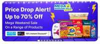 Flipkart Grocery Mega Weekend Sale Upto 70% off + Extra Bank offer (15-17 Sept) 