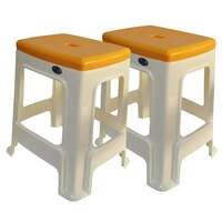 Nilkamal STL23 Strong and Durable Plastic Seating Stool for Home|Bedroom|Bathroom|Kitchen|Living Room|Office|Adult|Kids|Children's & Garden Stool with high Load Capacity Set of 2