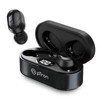 pTron Bassbuds Plus in-Ear TWS Earbuds with HD Mics, Bluetooth 5.0 Headphones 