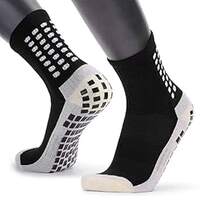 Proberos® Hi-Tech Performance Athletic Socks for Men Women, Rubber Anti-Slip and Thicken Cushion Sport Socks Ankle Length Socks for Badminton Soccer Running Gym & Indoor Training