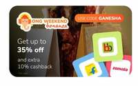 Fave Long Weekend Bonanza Up to 35% + Get 10% cashback upto Rs.20 valid till 20th sep