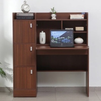 Kosmo Winner Hutch Desk in Rigato Walnut Finish, By Spacewood