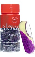 Wellbeing Nutrition Slow | Prenatal (60 Capsules) | Plant-Based Pregnancy Multivitamin | Iron, Folic Acid & 13 Essential Nutrients in Vegan Omega 3 DHA | Supports Mothers Health & Fetal Development