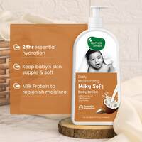 Mother Sparsh Milky Soft Baby Lotion with Milk Protein, Coconut Oil & Shea Butter | For 24Hrs Moisturization | 200ml