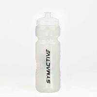 Amazon Brand - Symactive Leakproof Unbreakable Squeezable Sports Sipper Water Bottle with Push/Pull Cap, Anti-Slip Grip, LDPE Material, BPA-Free (Color: White, 800 ml)