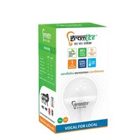 Gramlite Base B22D 12-Watt Super Bright LED Bulb Non-Dimmable Cool Day Light For Home/Office (Pack of 1,Cool White) MOQ 2