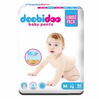 Doobidoo Baby Pants Diapers - Medium Size (56 Count) - All Round Softness with Bubble soft Top sheet and Anti leak side cuffs (7-12 kgs)