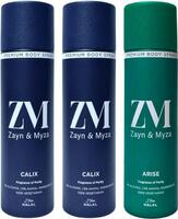 ZM Zayn & Myza Calix and Arise No Alcohol Body Spray - For Men & Women 600 ml, Pack of 3 Rs. 339 - Flipkart

