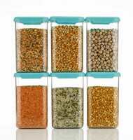 Galleyway - 1100 ml Plastic Grocery Container

(Pack of 6, Blue)
