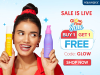 Aqualogica  Glow with the Flow Sale- Buy 1 Get 1 Free 