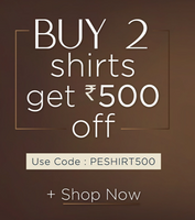 Peter England- Buy 2 Shirts Get Rs.500 Off 